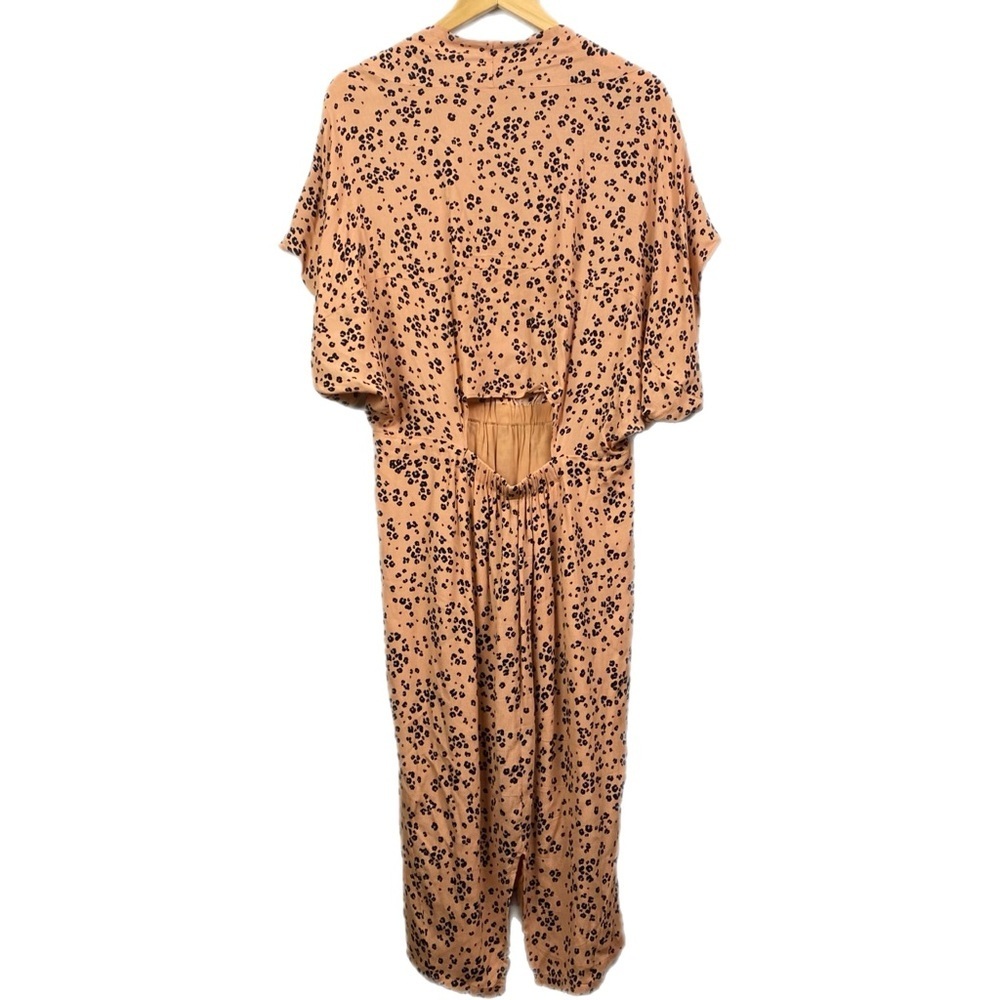 Cupcakes and Cashmere Women’s Summer Peach Midi Dress Animal Print Size Large - Picture 11 of 11